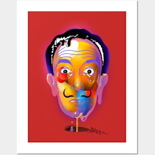 Salvador Dali Transparent Face Posters and Art